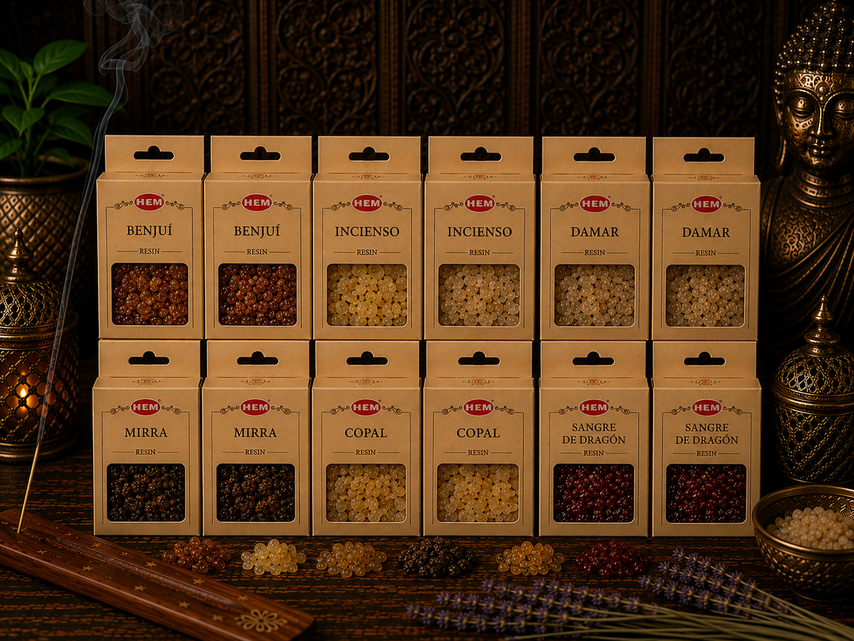 Resinas Aromáticas HEM – India | Caja x12 de 30 g